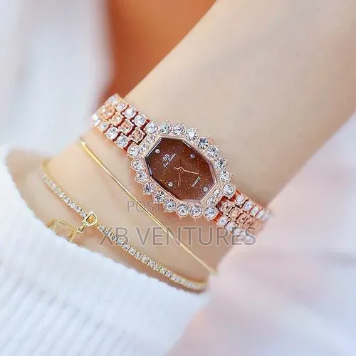 BS Bee Octagonal Dial Rhinestone Bracelet Watch - 1