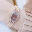 BS Bee Octagonal Dial Rhinestone Bracelet Watch - 2