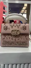 Luxury Quilted Ladies Handbag - Pink - 3