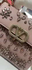 Luxury Quilted Ladies Handbag - Pink - 4