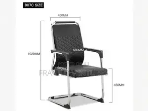 Conference/Waiting/Guest Leather Chairs - Black