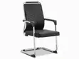 Conference/Waiting/Guest Leather Chairs - Black - 2