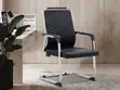Conference/Waiting/Guest Leather Chairs - Black - 3