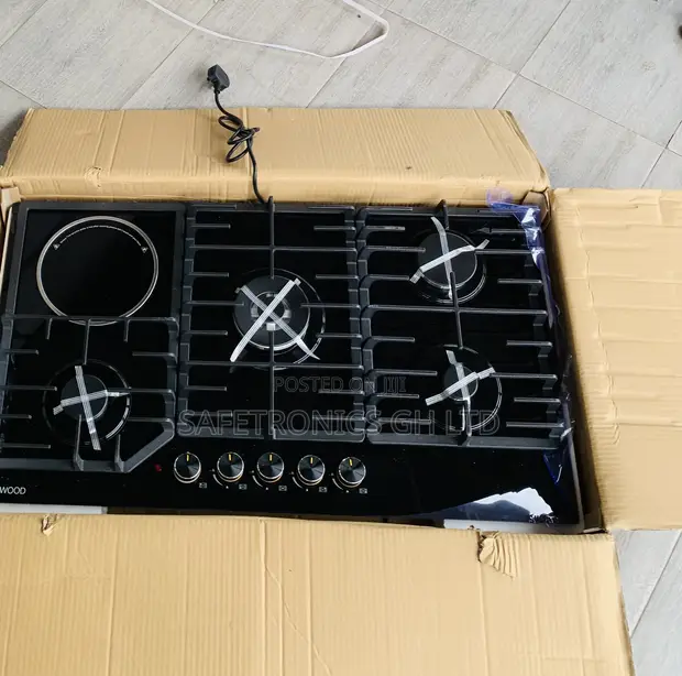 Brand New Kenwood 90cm Inbuilt Black 4+1 Hob - 1