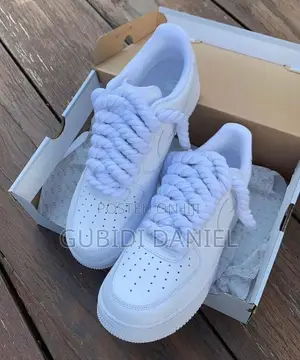 Nike Air Force 1 Low 'Triple White' with Jumbo Rope Lace