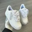 Nike Air Force 1 Low 'Triple White' with Jumbo Rope Lace - 2