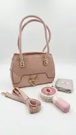 Ladies Handbag with Fan and Mini Purse - 2