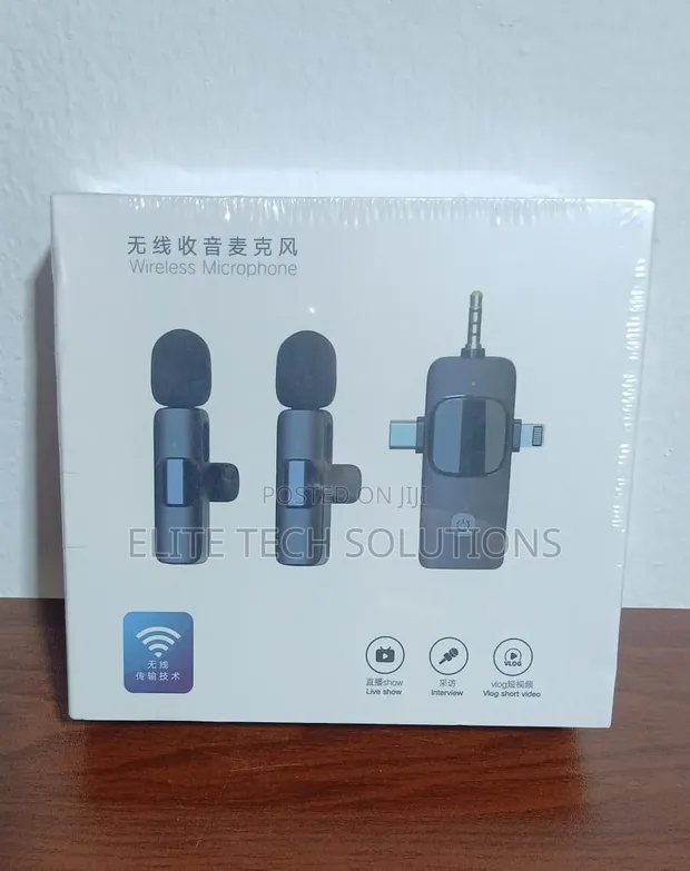 2-in-1 Wireless Microphone Dual Mic for Phone, TikTok, Vlog - 1