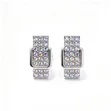Iridescent Rectangle Stud Earrings - 1