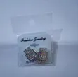 Iridescent Rectangle Stud Earrings - 2