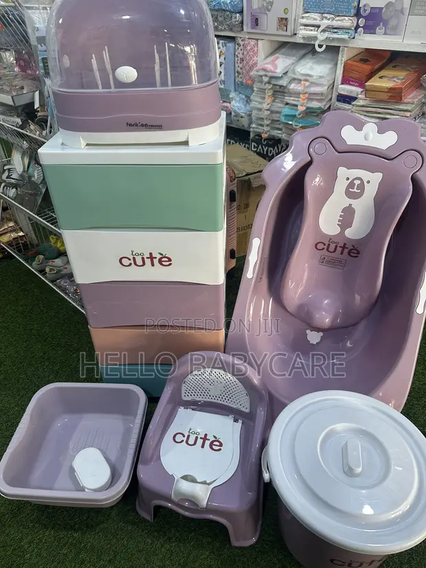 Baby Bath Set with Drawer/Wardrobe - 1