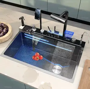 Waterfall Stainless Steel Smart Kitchen Sink