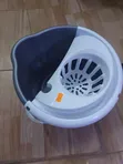Century Grey and White Plastic Mop Bucket with Built-in Wringer - 1