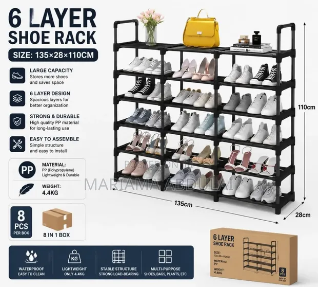 6 Layer Shoe Rack - 1