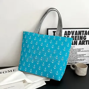 Stylish Gray Canvas Tote Bag