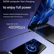 240W Type-C to Type-C Fast Charging Cable with Phone Holder - 2