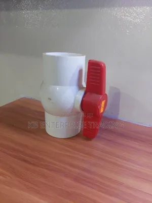 PVC Ball Valve with Red Handle