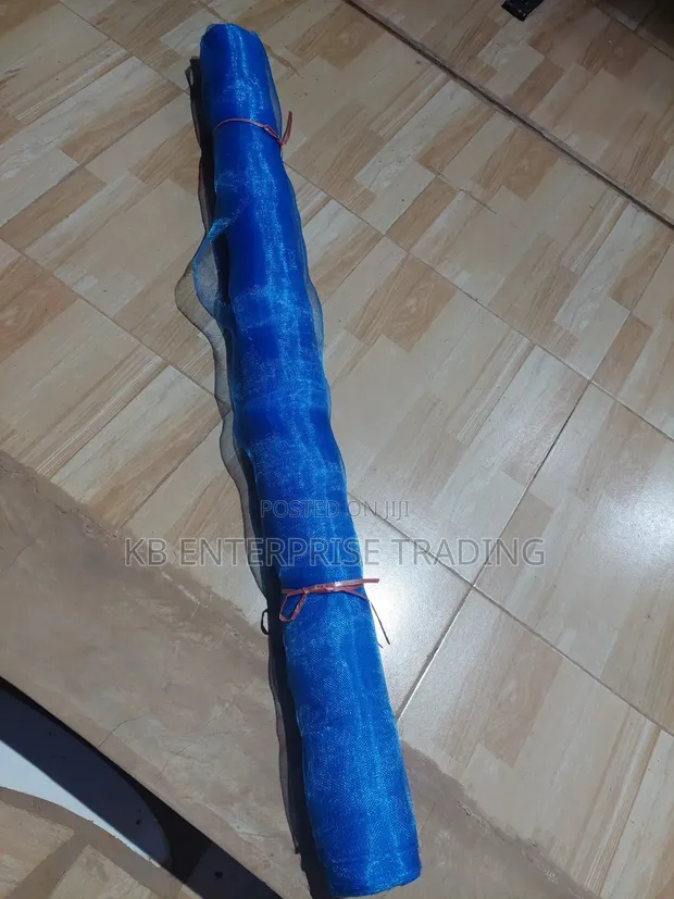 Heavy-Duty Blue Window Door Insect Screen Mesh Roll - 1