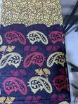 Burgundy and Gold African Print Fabric - 6 Yards - 3