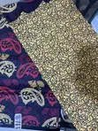 Burgundy and Gold African Print Fabric - 6 Yards - 4
