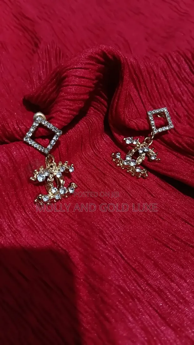 Statement Gold-Plated Stainless Steel Earrings - 1