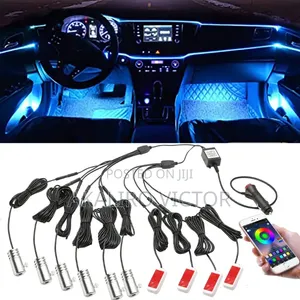 Car Interior RGB Ambient LED Strip Lights - App Controlled