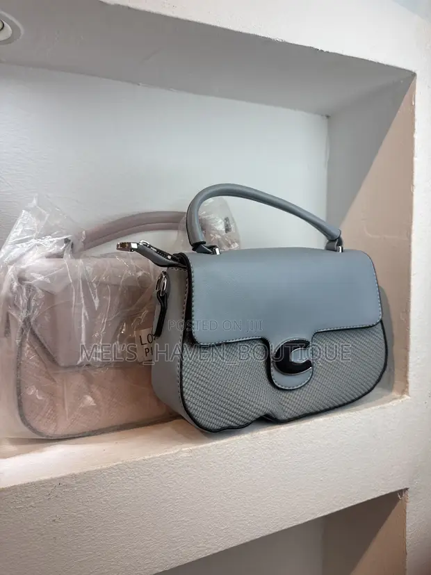 Omaya Classic Blue Genuine Leather Handbag - 1