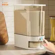 Transparent Rice Container with Dispenser - 1