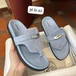 Hermes Quality Comfortable White Leather Slippers - 5