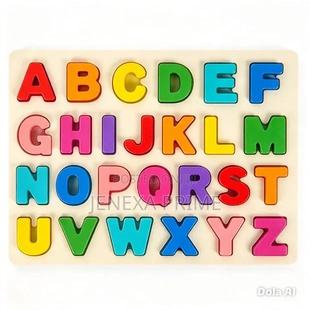 Wooden Alphabet Puzzle Board for Kids - 1