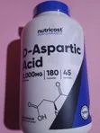 Nutricost D-Aspartic Acid (DAA) 2000mg Capsules (180 Count) - 2