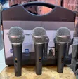 Shure SM58 3-Piece Wired Dynamic Vocal Microphone Set - 1