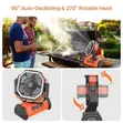 3-in-1 Rechargeable Fan, Light & Power Bank - 4