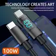 Type-C to Type-C Cable 100W PD Fast Charging USB-C Display Cable - 4