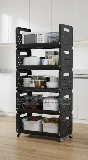 5-Tier Multi-Purpose Mobile Storage Rack