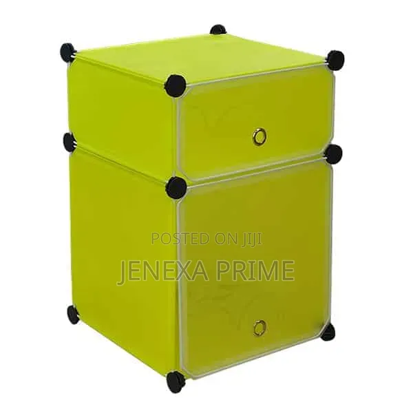 Double Cube Plastic Storage - Green - 1