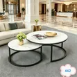 Modern Marble-Top Coffee Table - 1