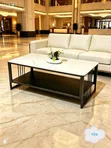 Modern Marble-Top Coffee Table - 3