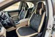 Beige & Black Leather Quilted Full Seat Covers - Universal Fit - 1