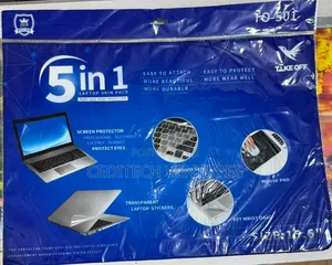 5-in-1 Laptop Sticker Set (Transparent)