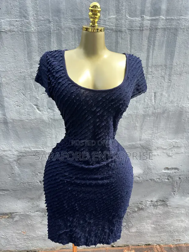 Navy Blue Bodycon Dress - 1