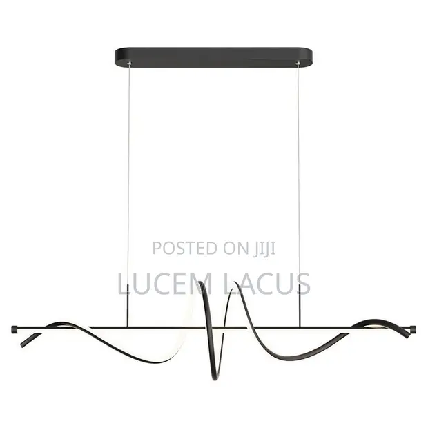 Linear Wave-Shaped Pendant Light - 1