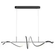 Linear Wave-Shaped Pendant Light - 1
