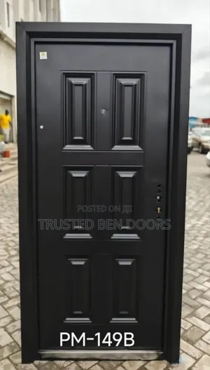 Paladin Black Turkish Security Single Door with Alarm