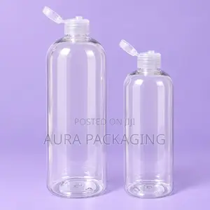 Clear Plastic Bottle with Flip Cap