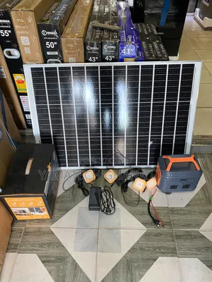 Fibon 550W Electric & Solar Power Station with 150W Panel + 4 Bulbs