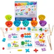 Kids Numbers Cognitive Operation Beads Matching Game - 1