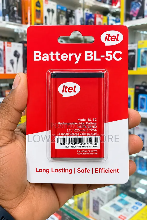 Itel BL-5C Rechargeable Li-Ion Battery - 1020mAh - 1