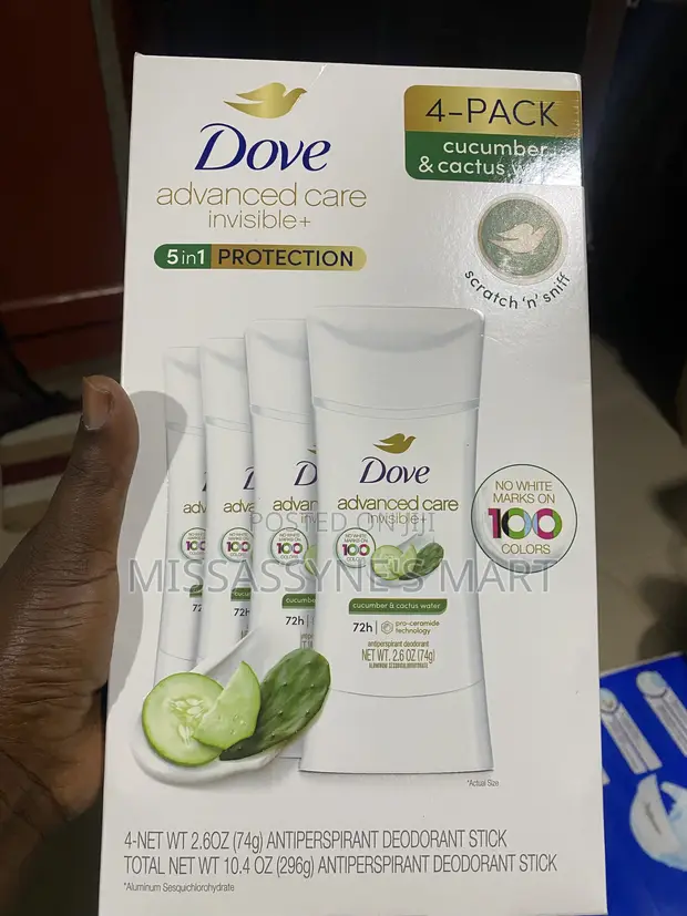 Dove Advanced Care Invisible+ Antiperspirant - Cucumber & Cactus Water (4-Pack) - 1