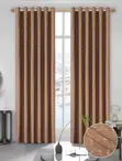 Adam Home Bronze Brown Curtains (140x270cm) - 1